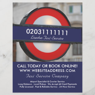London City Taxi Bord & Prijslijst Flyer