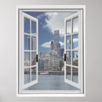 London City Uitzicht Fake Window