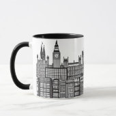 London Cityscape Black en White Mok (Links)