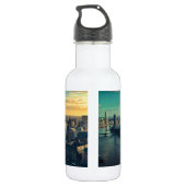 London Cityscape met Sunset Waterfles (Achterkant)