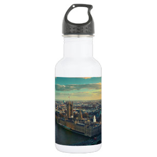 London Cityscape met Sunset Waterfles