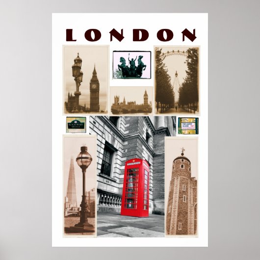 LONDON Collage Poster (Voorkant)