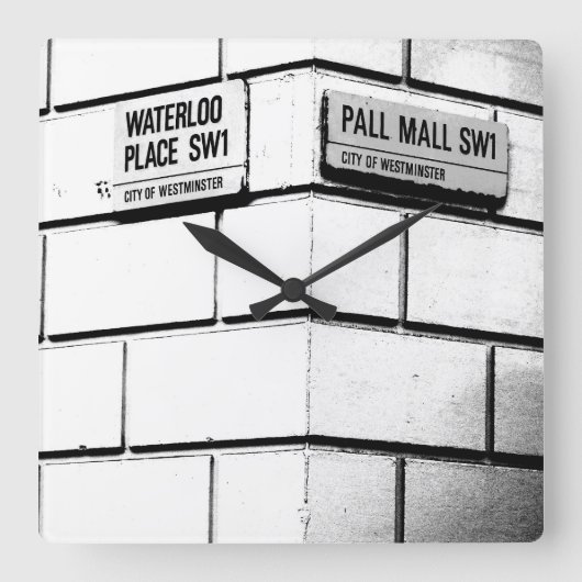 London Corner Vierkante Klok (Voorkant)