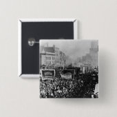 London Dock Strike, 1889 Vierkante Button 5,1 Cm (Voorkant /achterkant)