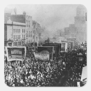 London Dock Strike, 1889 Vierkante Sticker