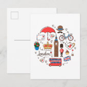 London Doodles Briefkaart (Voorkant / Achterkant)