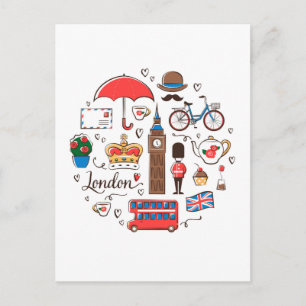 London Doodles Briefkaart