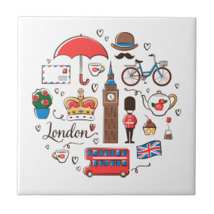 London Doodles Tegeltje