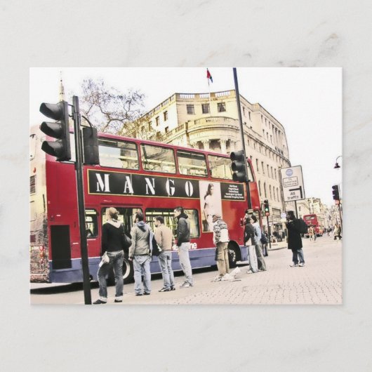 London Double Decker Bus Briefkaart (Voorkant)