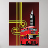 London Double Decker Bus Poster (Voorkant)