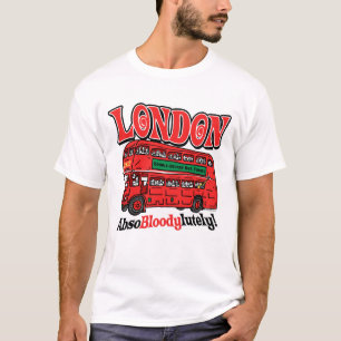 London Double-Decker Bus van Mudge Studios T-shirt