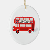 London Double Decker Keramisch Ornament (Rechts)