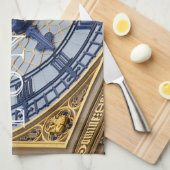 London Elizabeth Tower horloge vue thé serviette (Quart Plié)