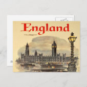 London Engeland retro toerisme Big Ben Briefkaart (Voorkant / Achterkant)