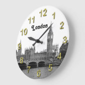 London Engeland Skyline Etched Grote Klok (Hoek)