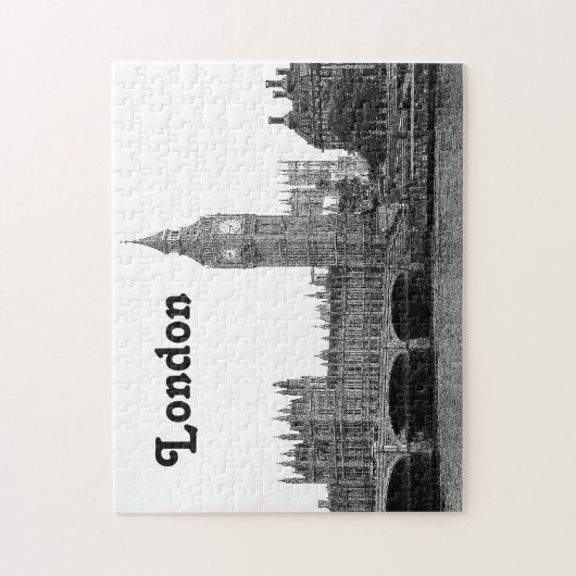 London Engeland Skyline Etched Legpuzzel (Verticaal)