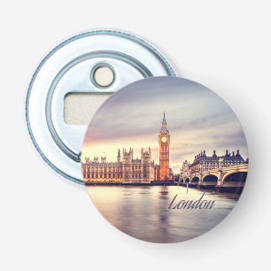 London England Big Ben Button Flesopener