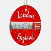 London England British Landmarks Kerstmis Keramisch Ornament (Rechts)