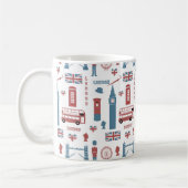 London England Landmarks Big Ben English Flag Koffiemok (Links)