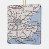 London England Map Keramisch Ornament (Links)