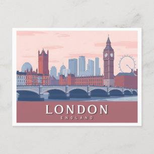 London England Pastelreizen Ontwerp Briefkaart