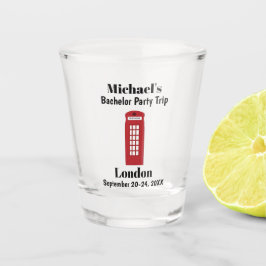 London England Phone Booth Bachelor Party Favor Shot Glas