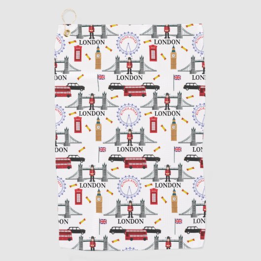 London England Queens Guard English Pattern Golfhanddoek (Voorkant)