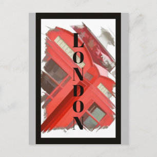 London England Retro Red Phone Booth Briefkaart
