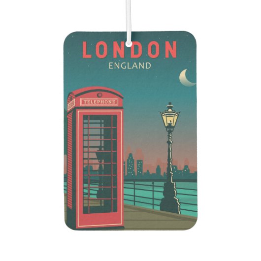 London England Retro Travel Art  Luchtverfrisser (Voorkant)