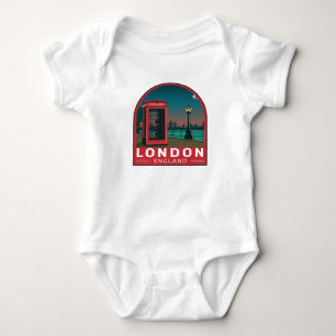 London England Retro Travel Art  Romper