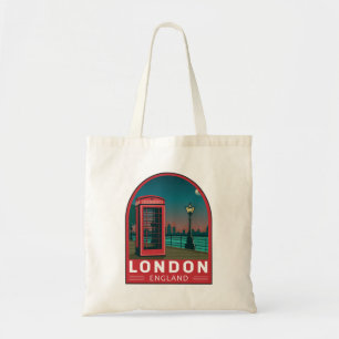 London England Retro Travel Art Tote Bag