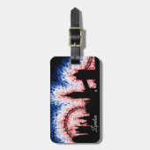 London England Silhouette Bagagelabel (Voorkant verticaal)