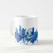 London England Skyline Blue Koffiemok (Voorkant links)