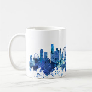 London England Skyline Blue Koffiemok