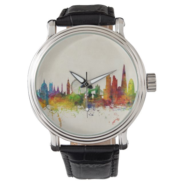London England Skyline Horloge (Voorkant)