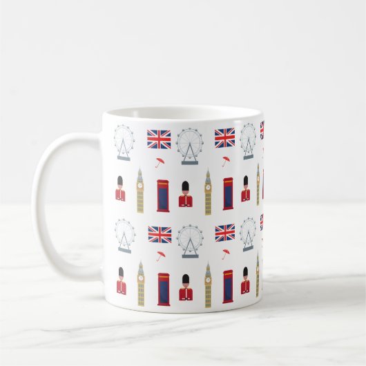 London England Skyline Icon Coffee Mok (Links)