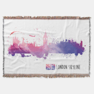 London England Skyline Splash Deken