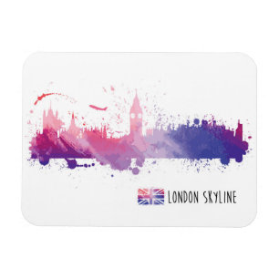 London England Skyline Splash Magneet