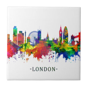 London England Skyline Tegeltje