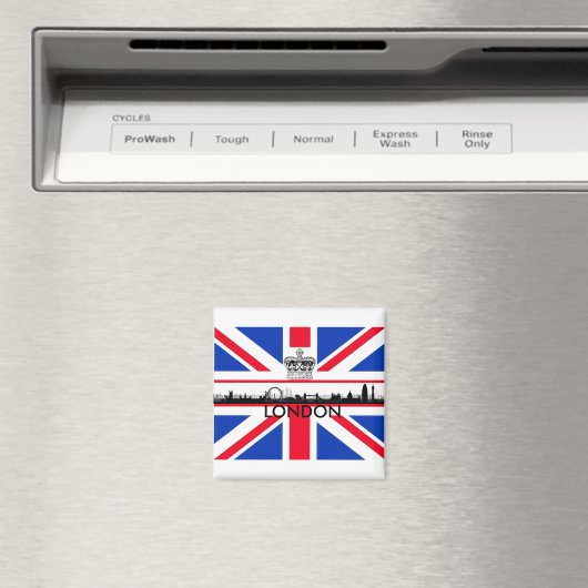 London England Skyline Union Jack Flag Magnet (In Situ (Lave-vaisselle))