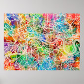 London England Street Map Poster (Voorkant)