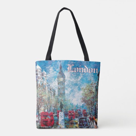 London England  Style Canvas tas Big Ben (Achterkant)