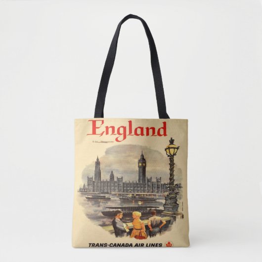London England Style Canvas tas Big Ben (Voorkant)