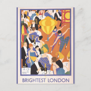 London England Travel Party Briefkaart