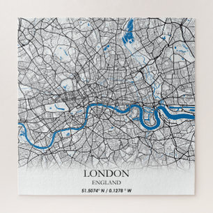 London England Verenigd Koninkrijk City Map Travel Legpuzzel