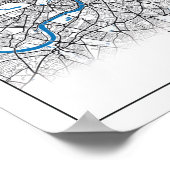 London England Verenigd Koninkrijk City Map Travel Poster (Hoek)