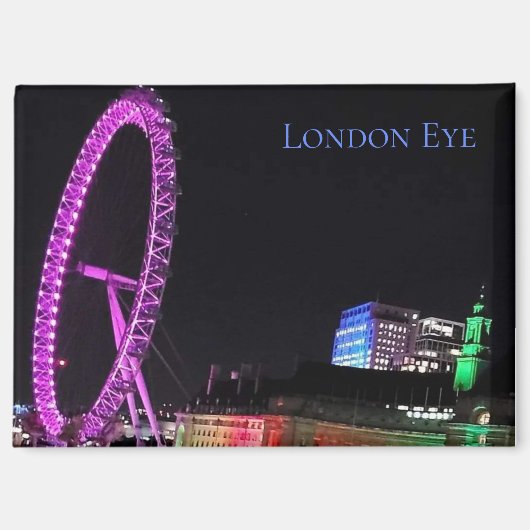London Eye at Night Magnet Magneet (Voorkant)