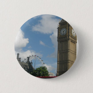 London Eye & Big Ben Ronde Button 5,7 Cm