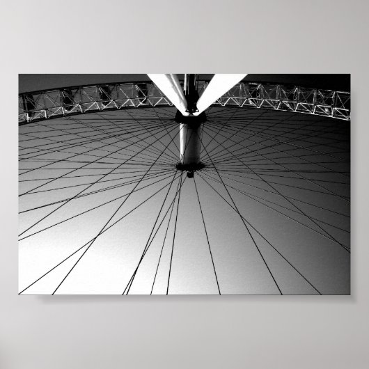 London Eye Black en White Poster (Voorkant)