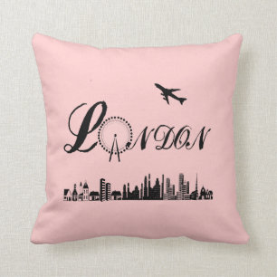 London Eye British Theme Pink Pillow/Cushion Kussen